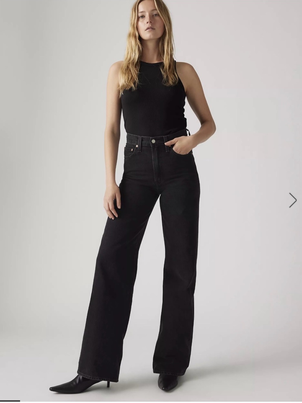 Levi's Women's Charcoal Wide Leg Jeans